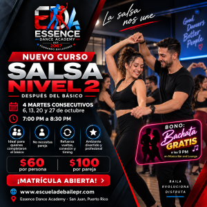 Salsa Nivel 2 on2 – Después del Básico | Octubre 2026