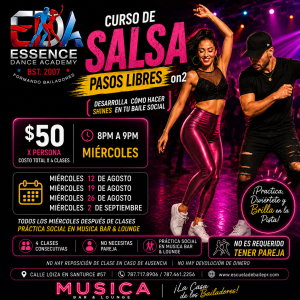 Curso de Salsa On2 – Pasos Libres (Shines) | 4 Clases Grupales